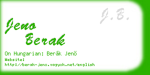 jeno berak business card